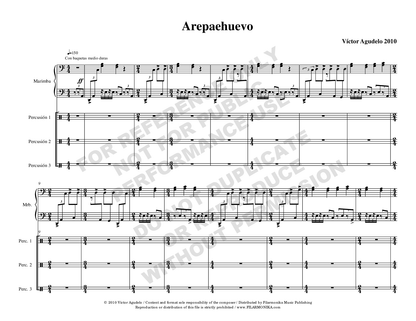 Arepaehuevo, for marimba and percussion