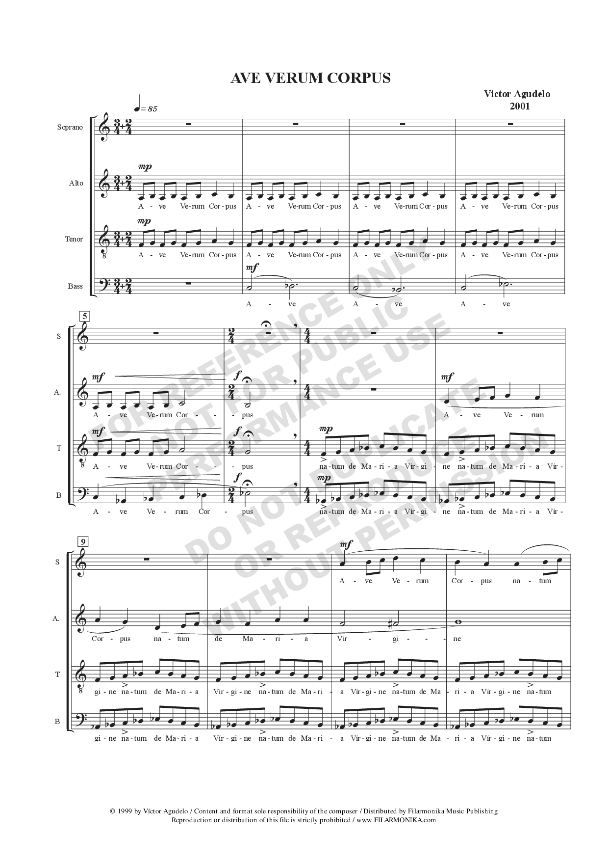 Ave Verum Corpus, for choir