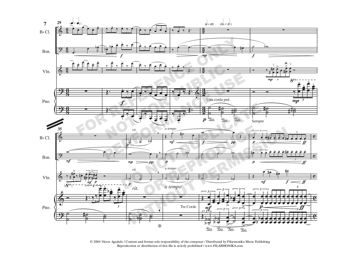 Bojayá-Chocó 2002, for clarinet, bassoon, violin, and piano