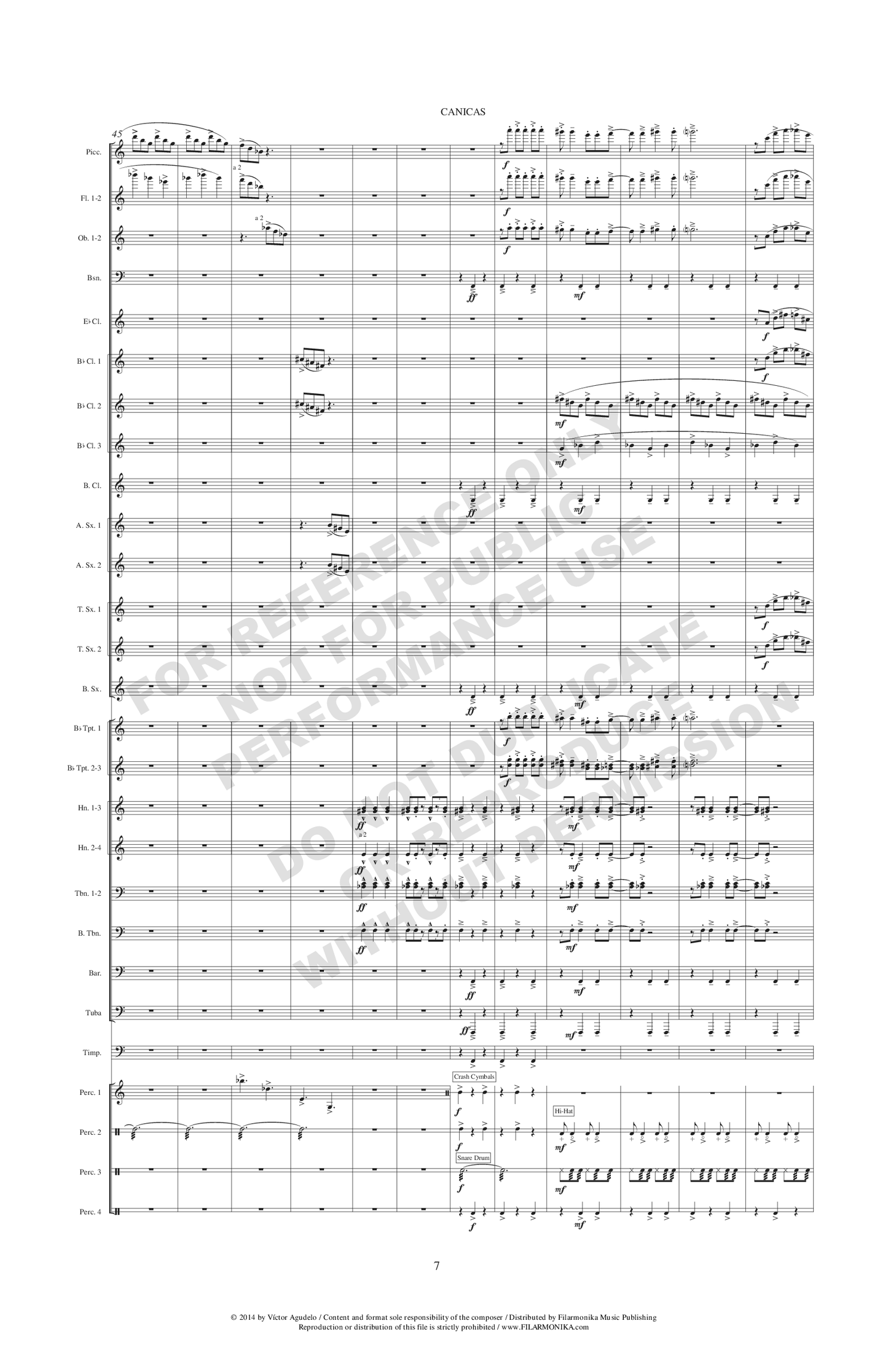 Canicas, for concert band