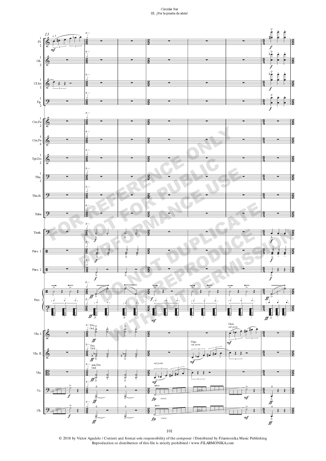 Circular Sur, for piano and orchestra