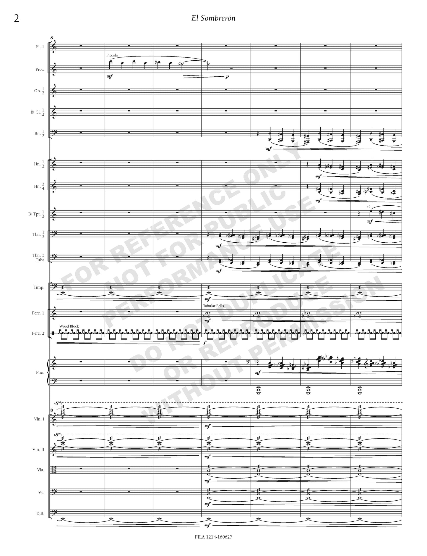 El Sombrerón, for orchestra