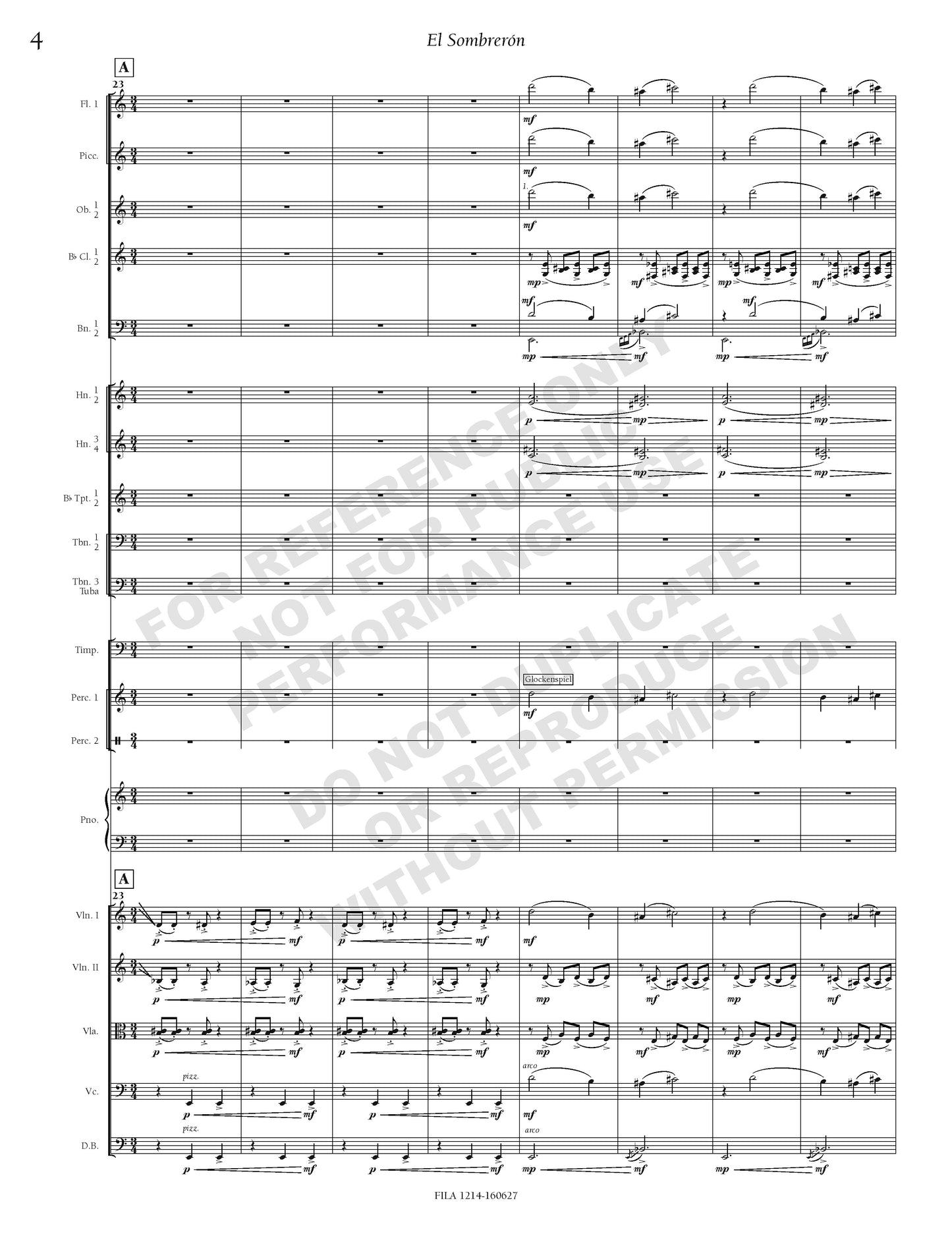 El Sombrerón, for orchestra