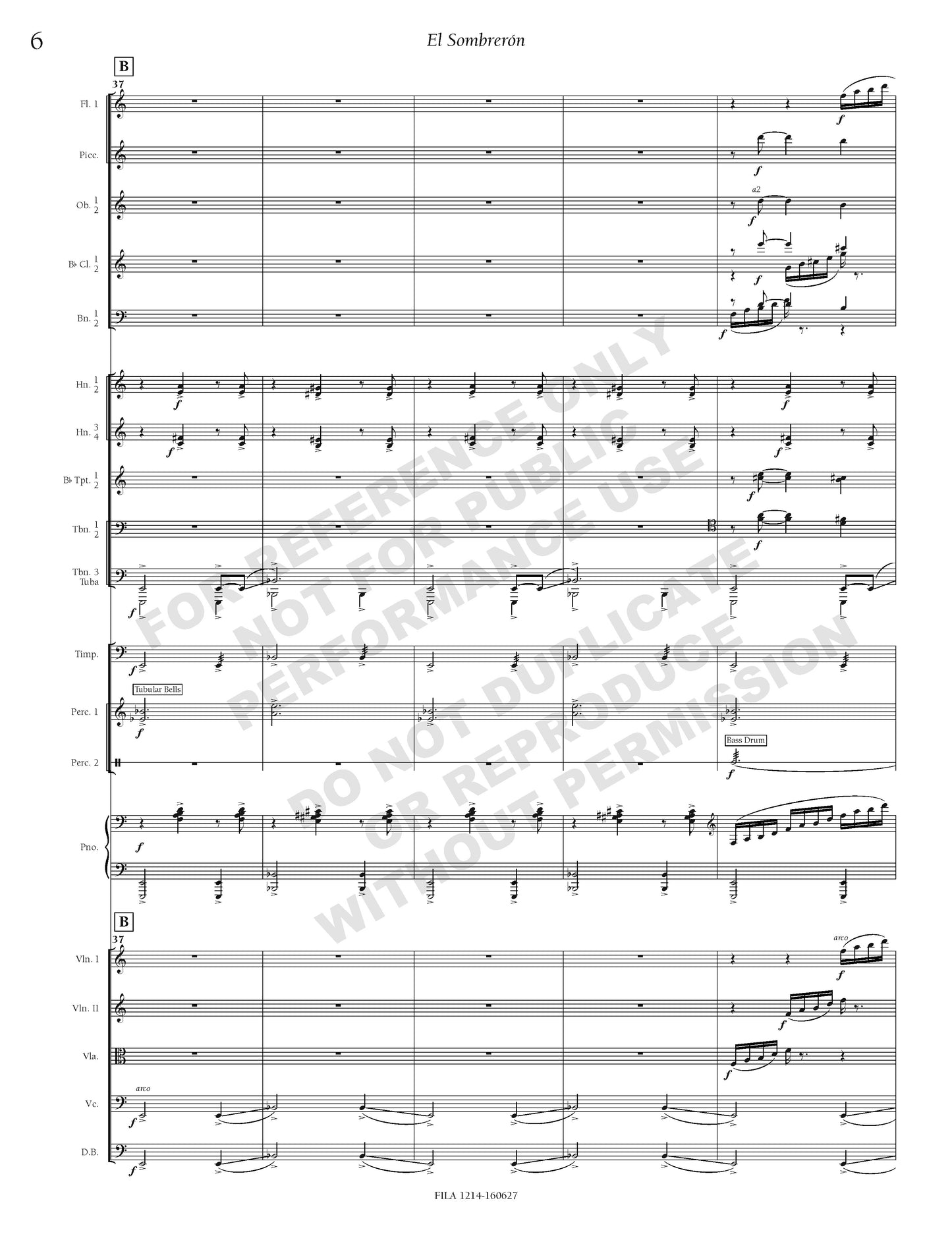 El Sombrerón, for orchestra