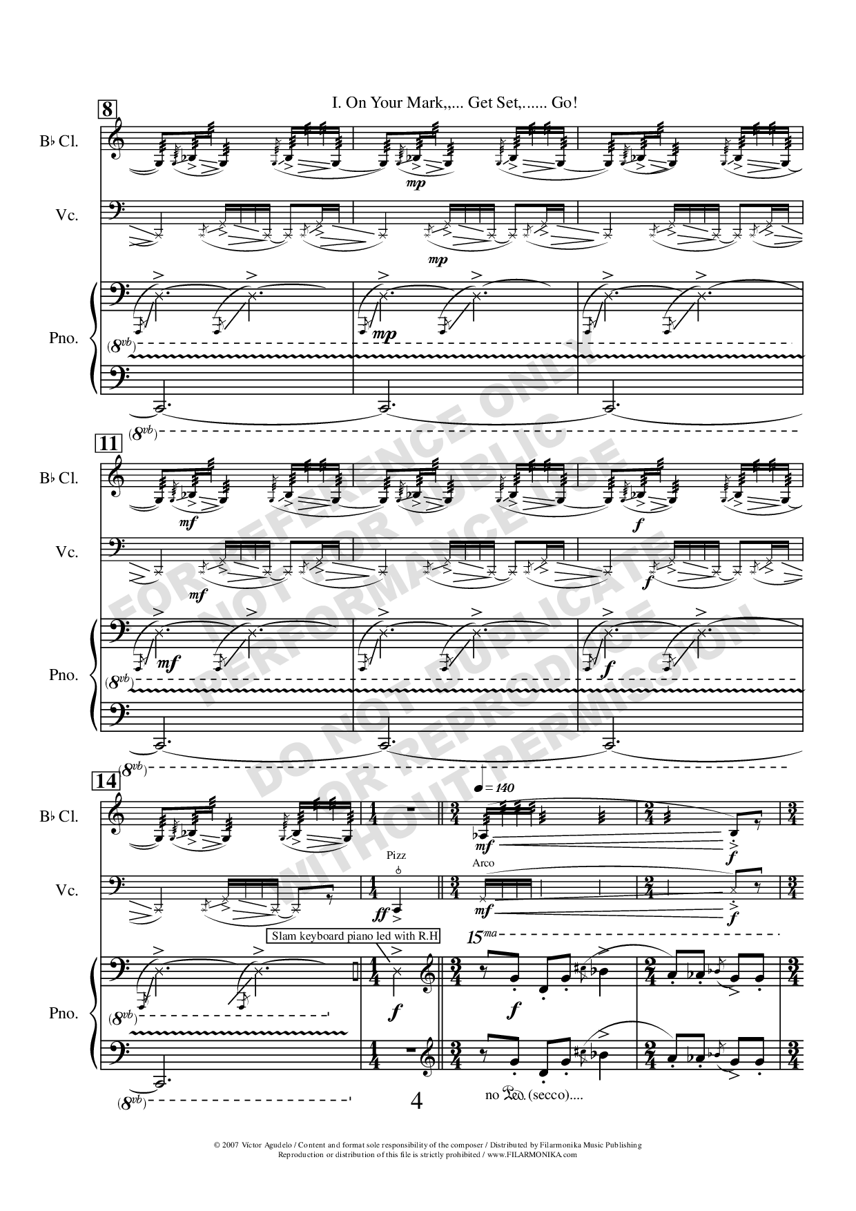 Grand prix, for clarinet, cello, and piano