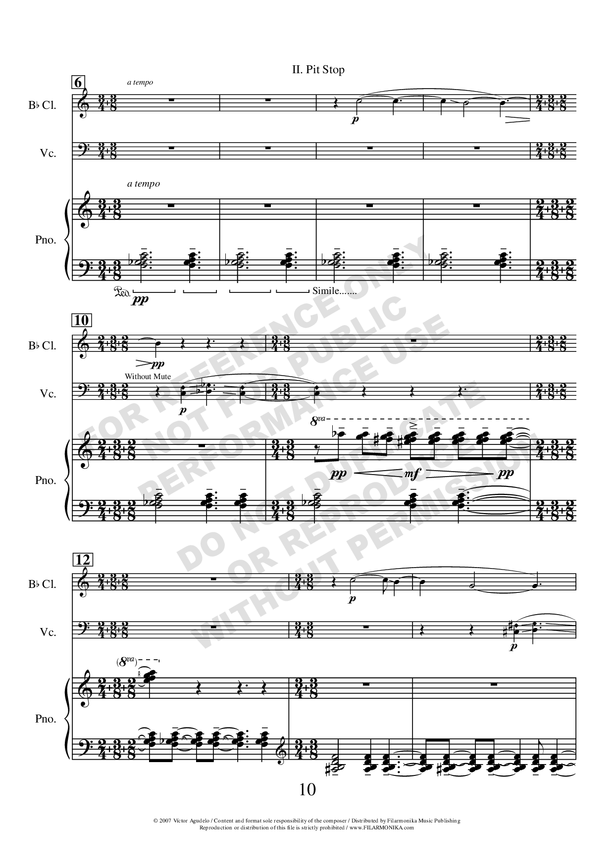 Grand prix, for clarinet, cello, and piano