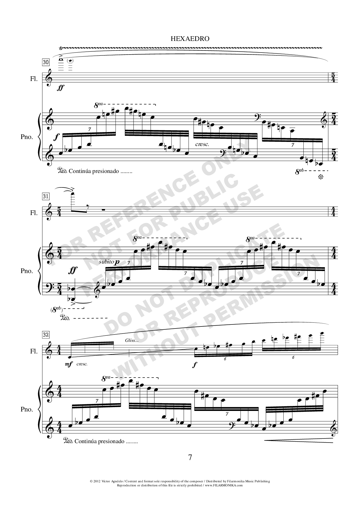 Hexaedro, for flute and piano