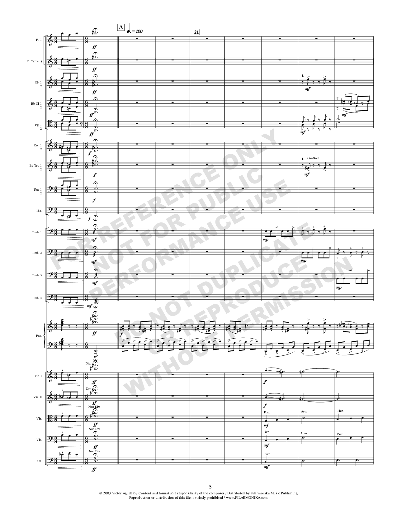 Las cuatro chalupas, for orchestra