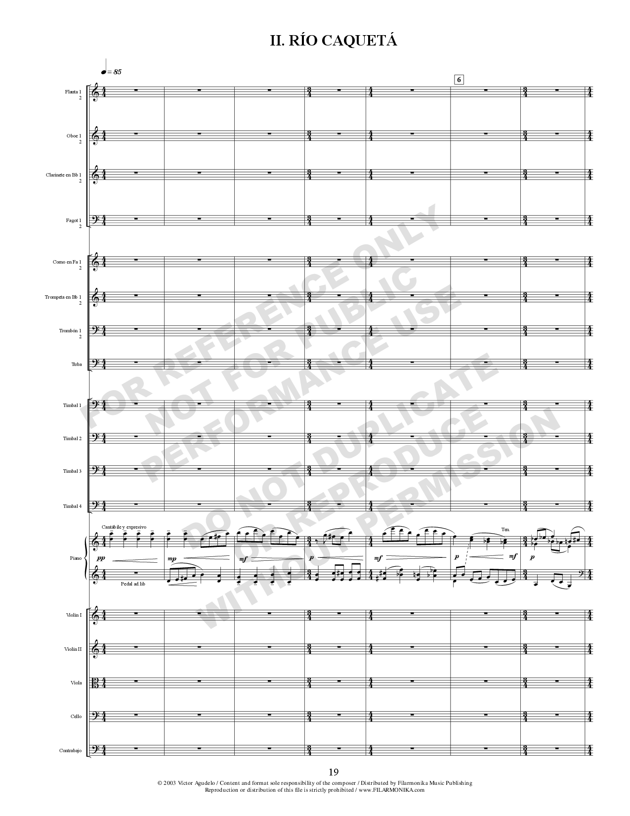 Las cuatro chalupas, for orchestra
