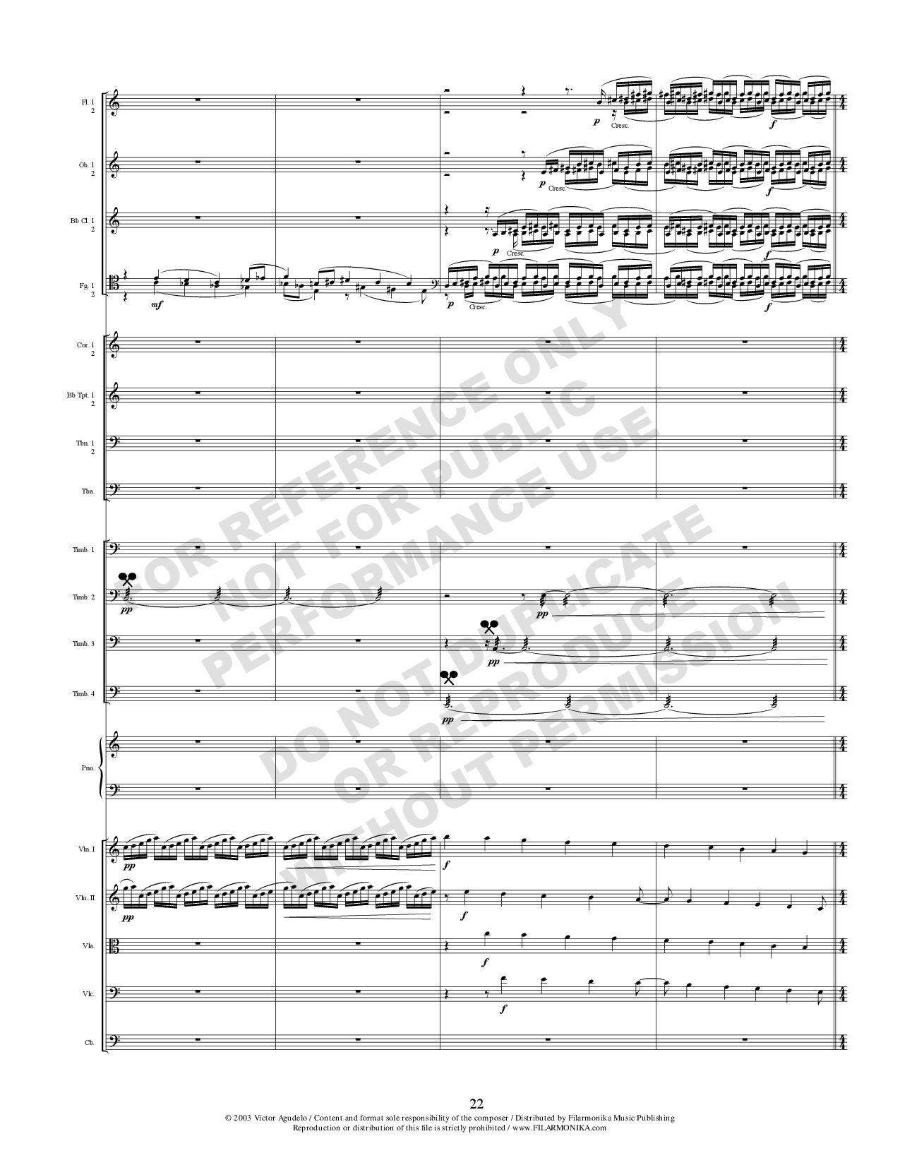 Las cuatro chalupas, for orchestra