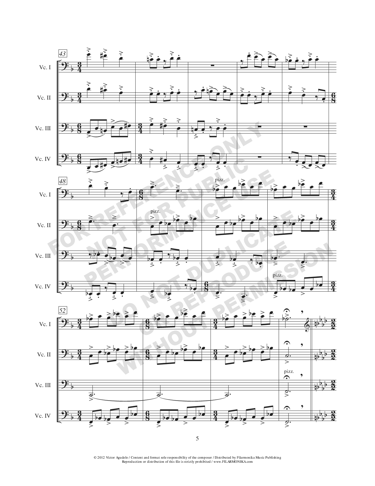 Mamarracho, for violoncello quartet