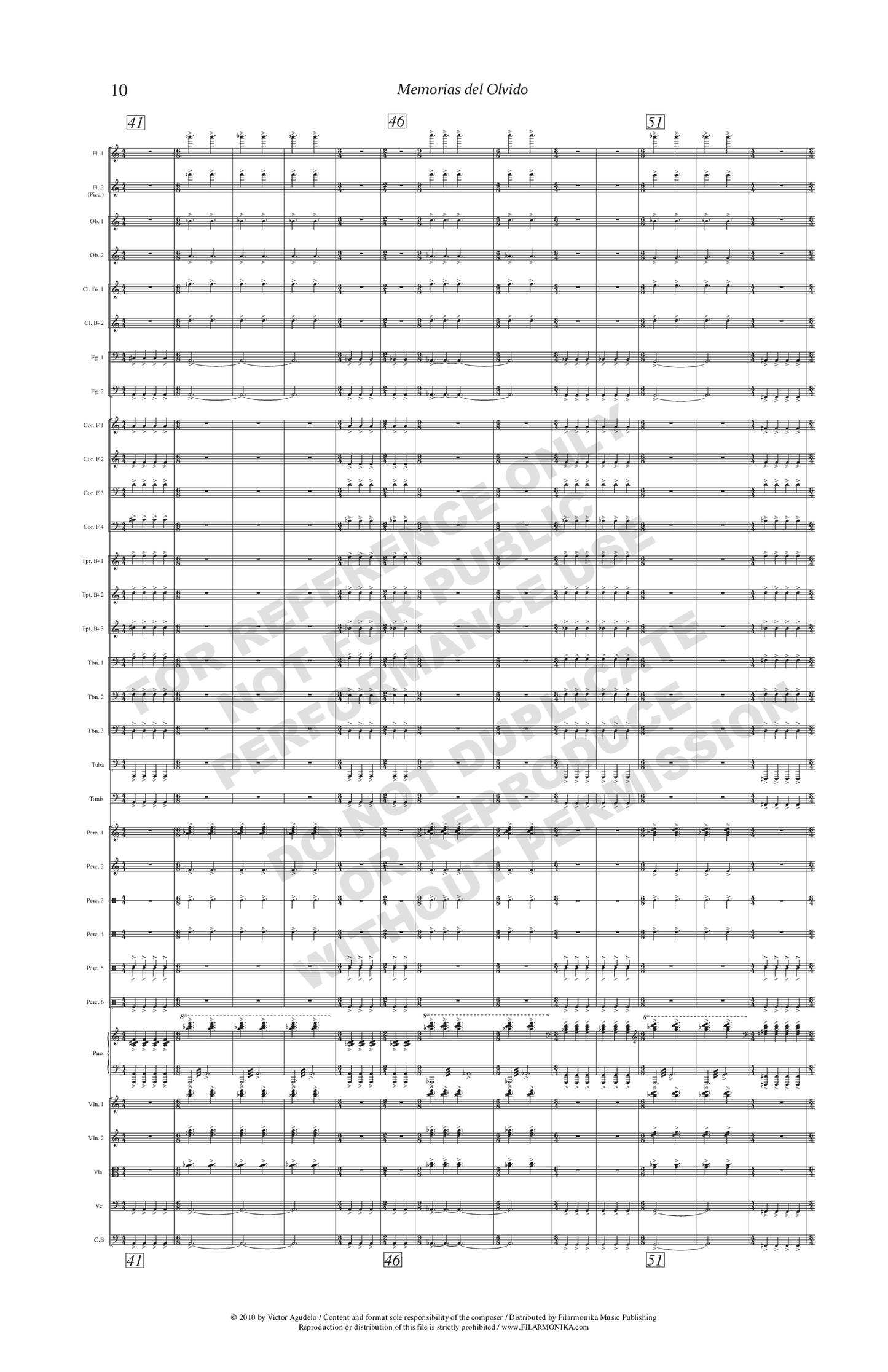 Memorias del olvido, for orchestra