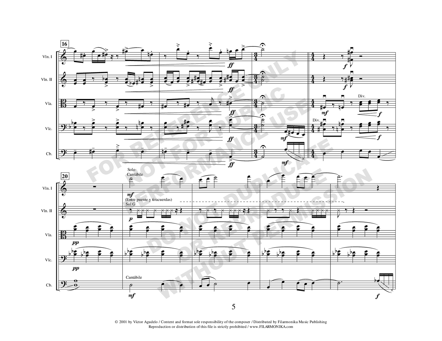 Rosalbita, for string orchestra