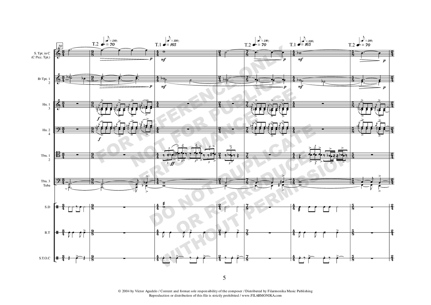 Traducciones en San Pelayo, for trumpet and ensemble