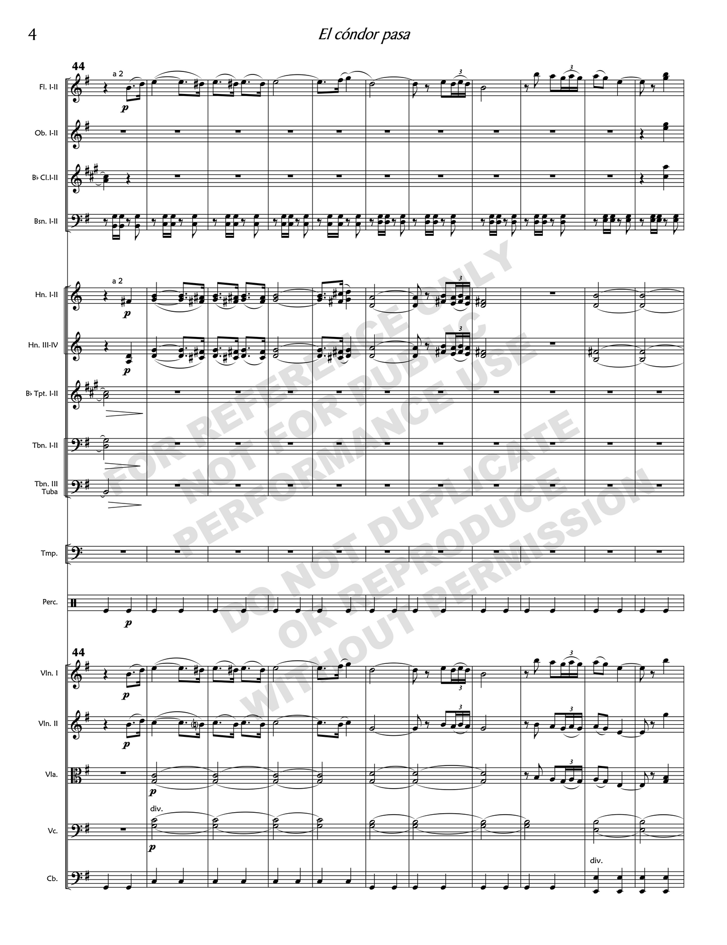 El cóndor pasa (arr. Gonzales)