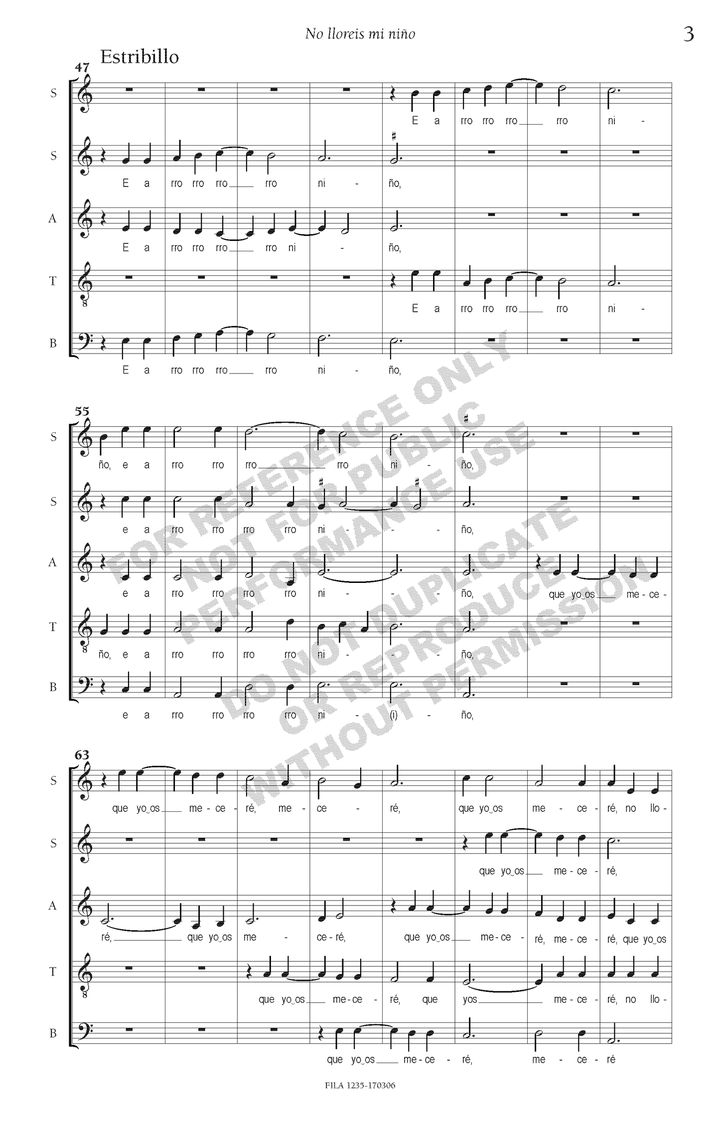 No llores mi niño (ed. Cáceres)