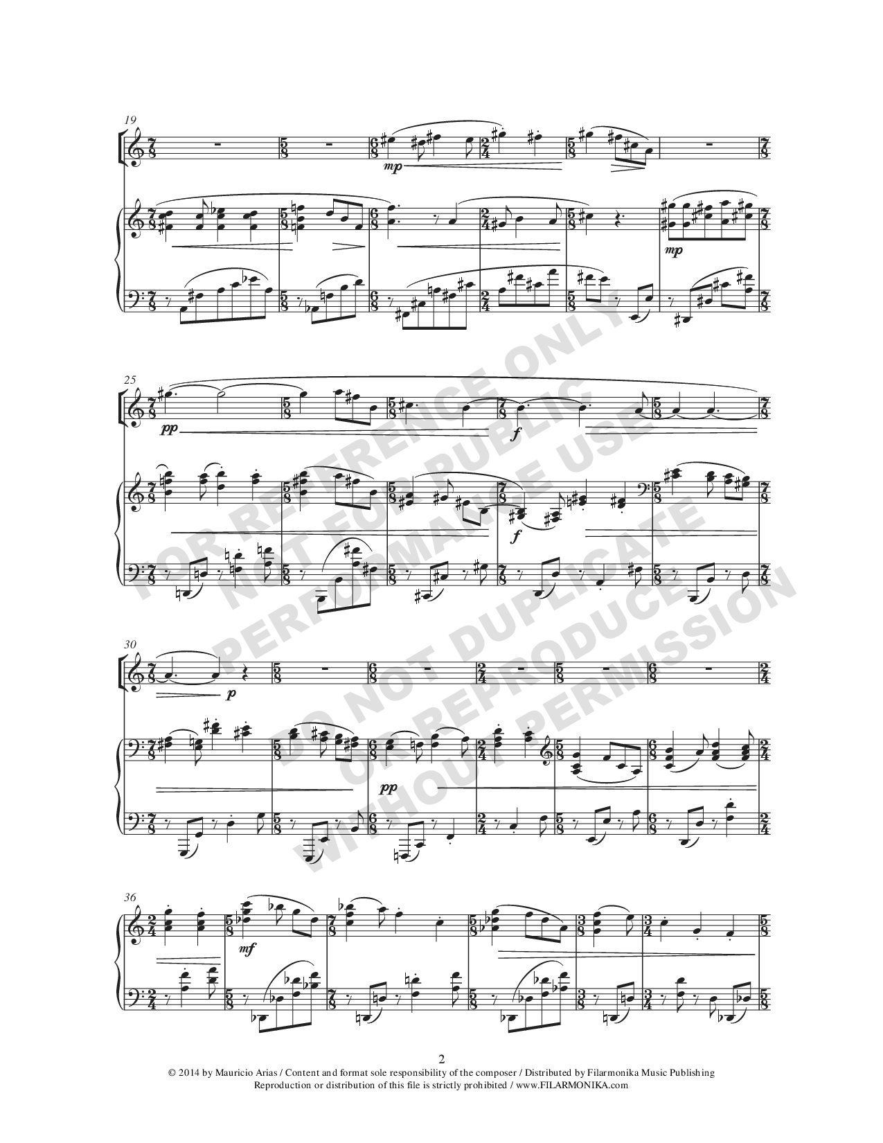 A la memoria de 21 ángeles, for trumpet and piano