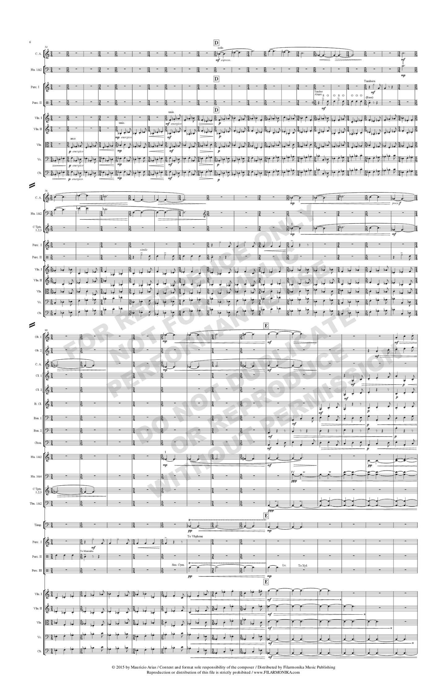 A través de mis ojos, for orchestra