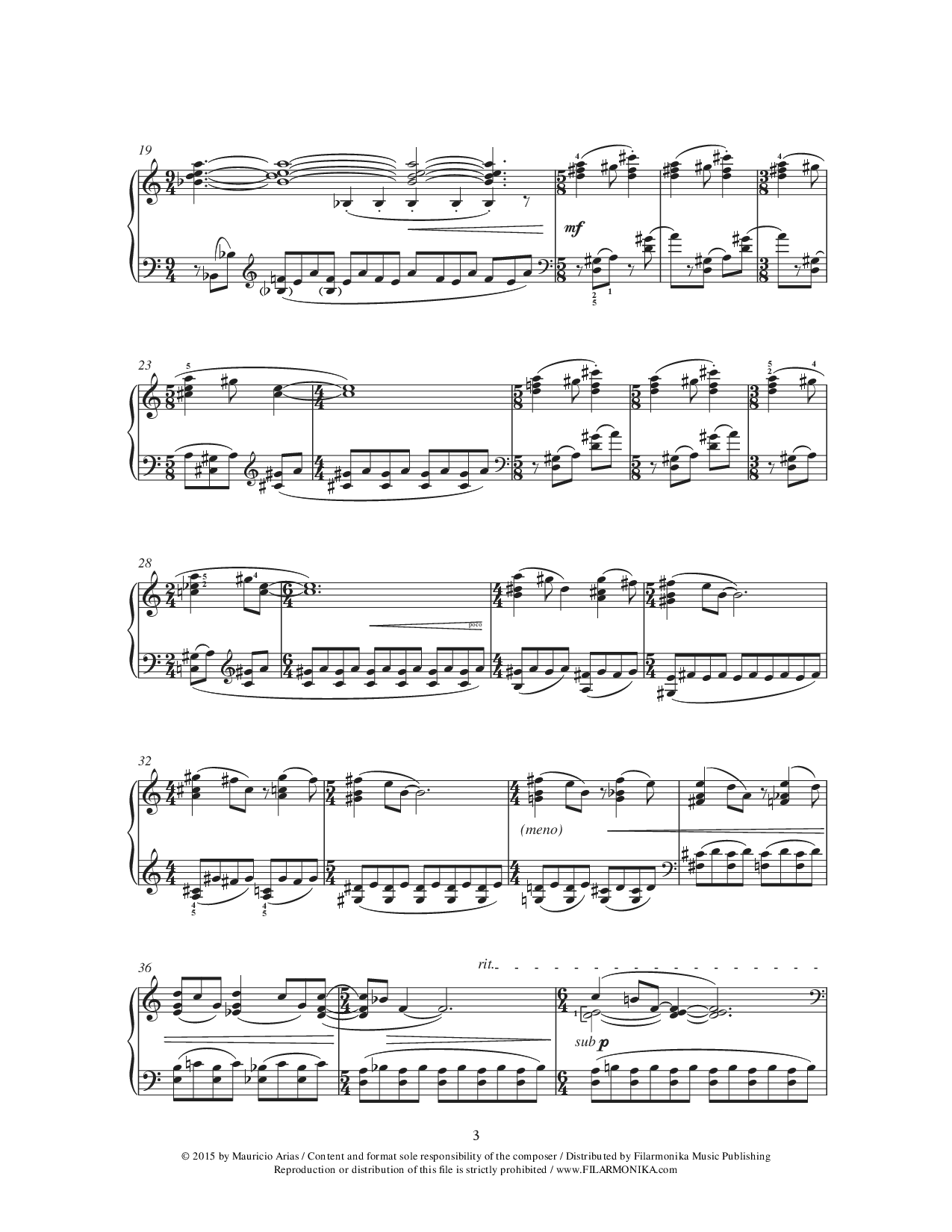 Arizona Mirage, for solo piano