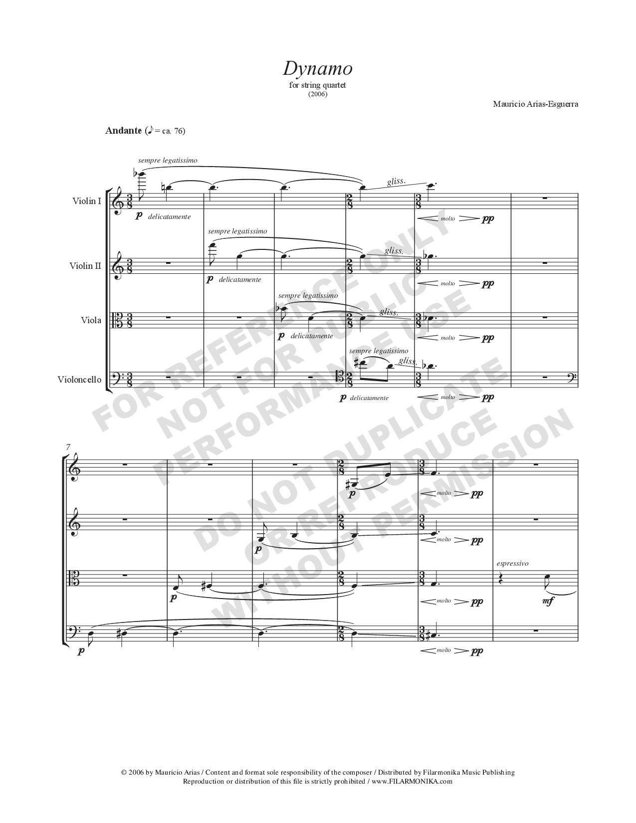 Dynamo, for string quartet