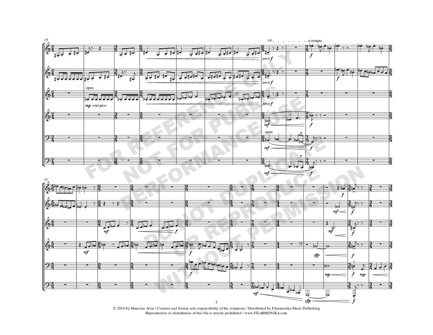 Entrada (o salida) concertante, for brass sextet