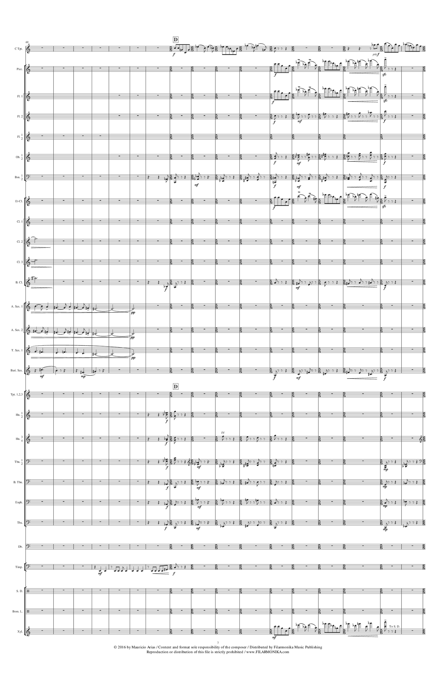 Variaciones fantásticas sobre 'La guaneña', for trumpet and concert band