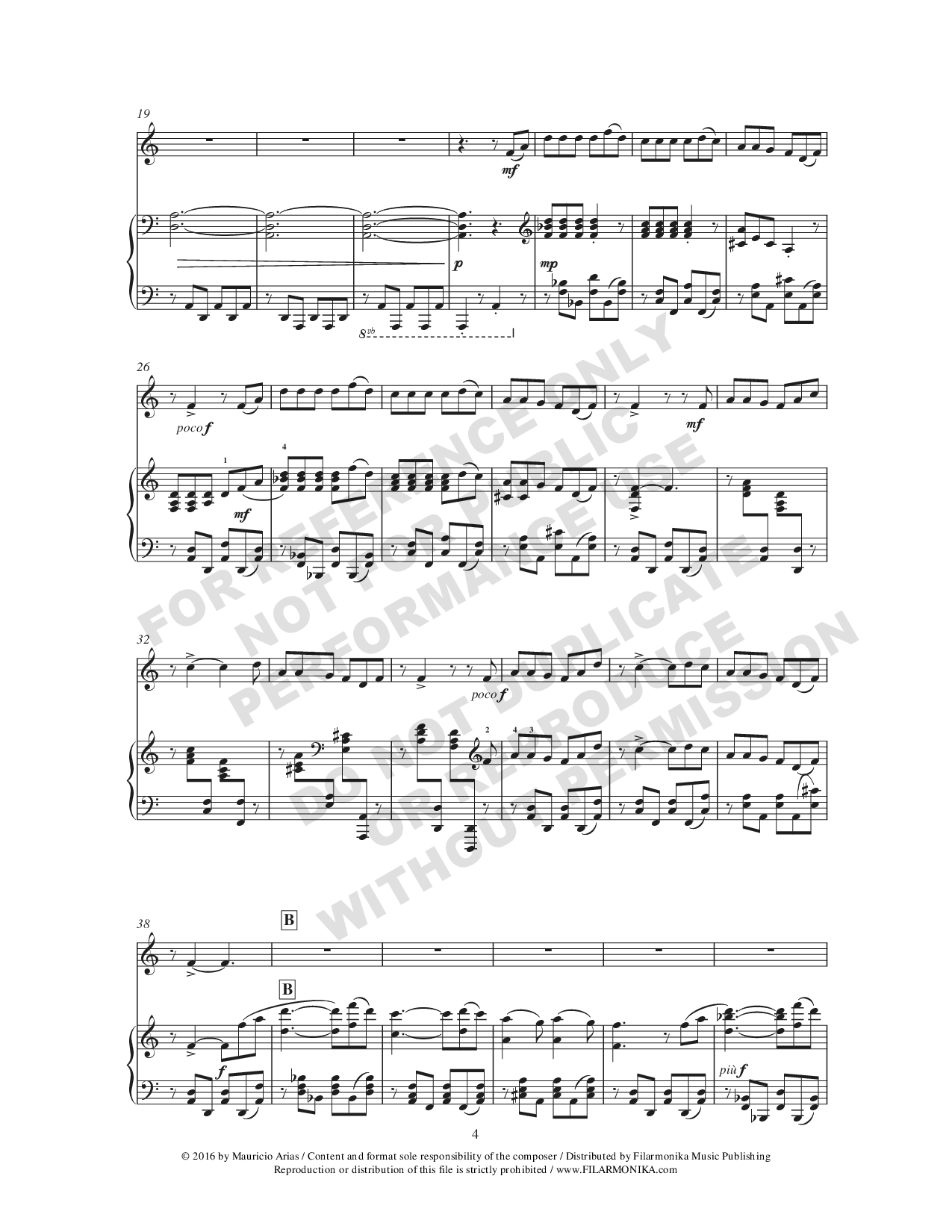 Variaciones fantásticas sobre 'La guaneña', for trumpet and piano (Reduction)