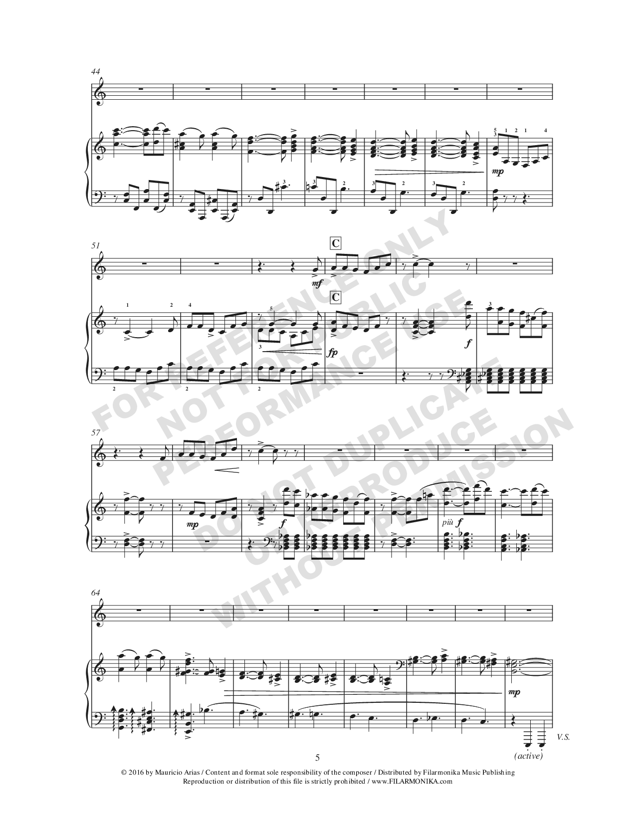 Variaciones fantásticas sobre 'La guaneña', for trumpet and piano (Reduction)