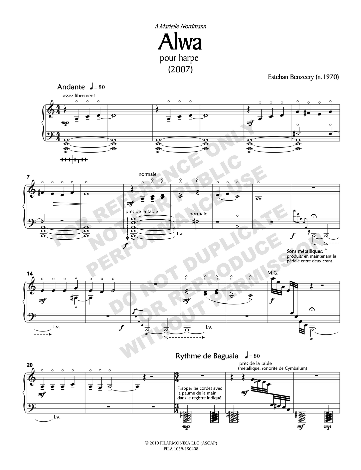Alwa, for harp
