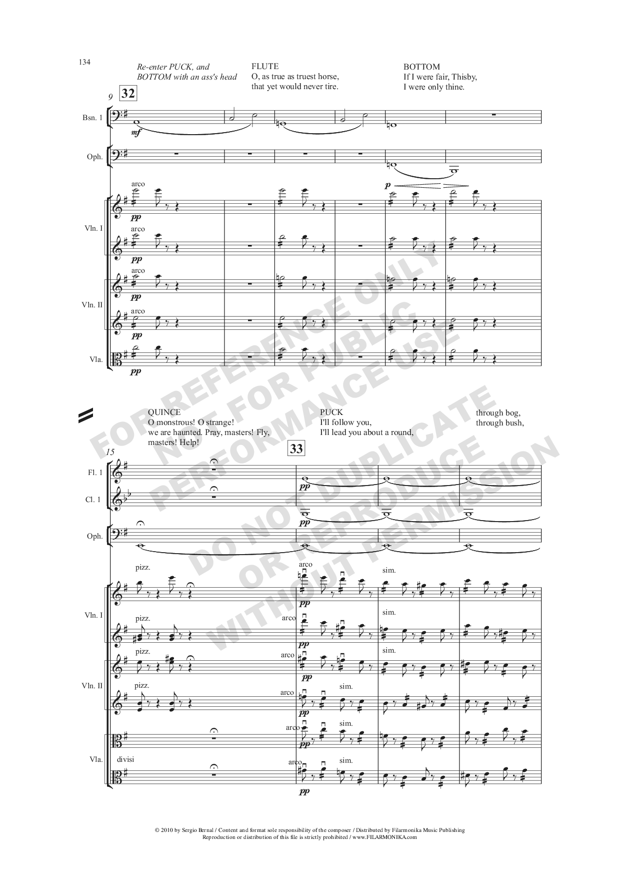 Adaptation of A "Midsummer Night's Dream", for orchestra