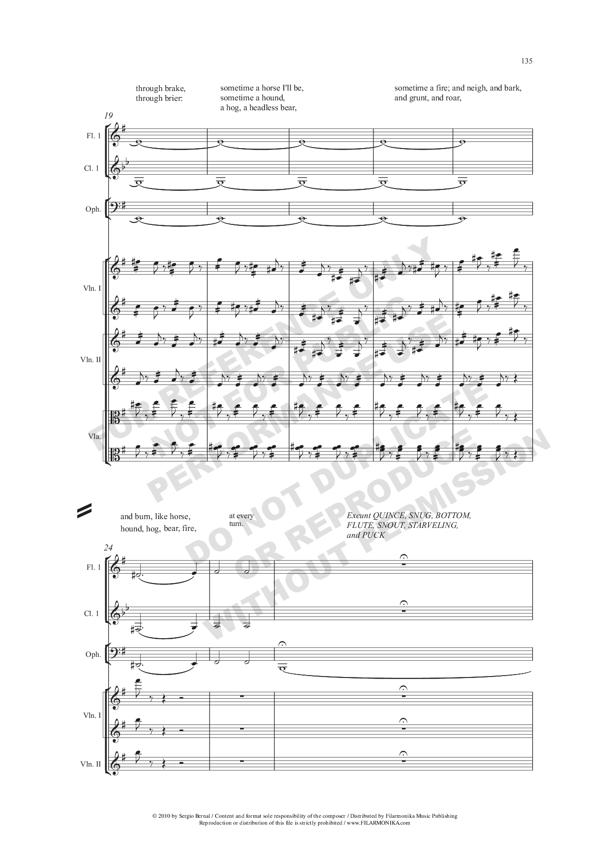 Adaptation of A "Midsummer Night's Dream", for orchestra