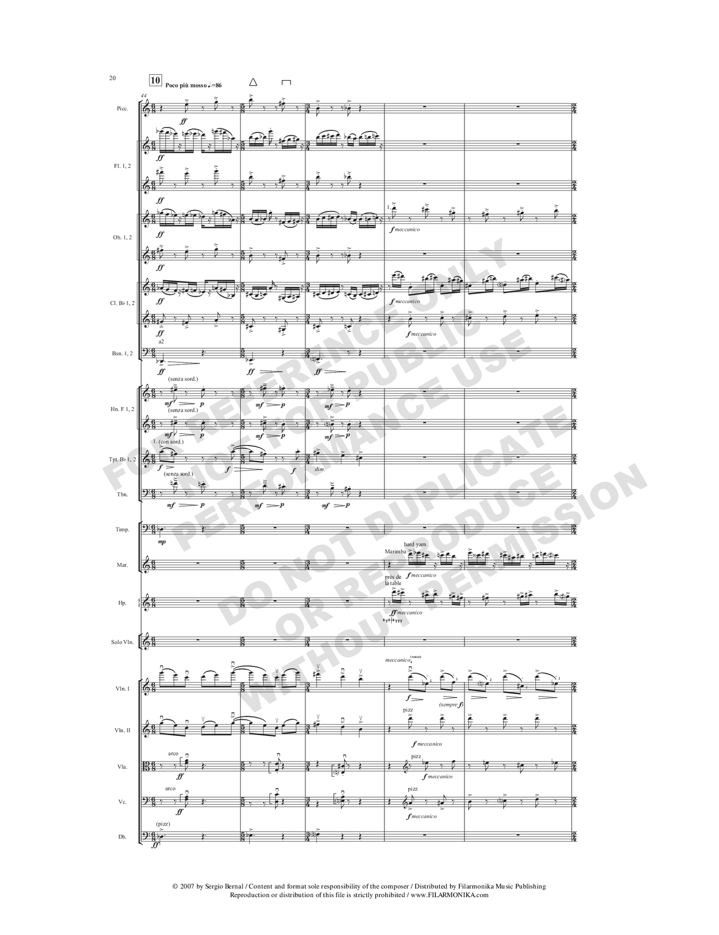 Arcano, for violin and orchestra