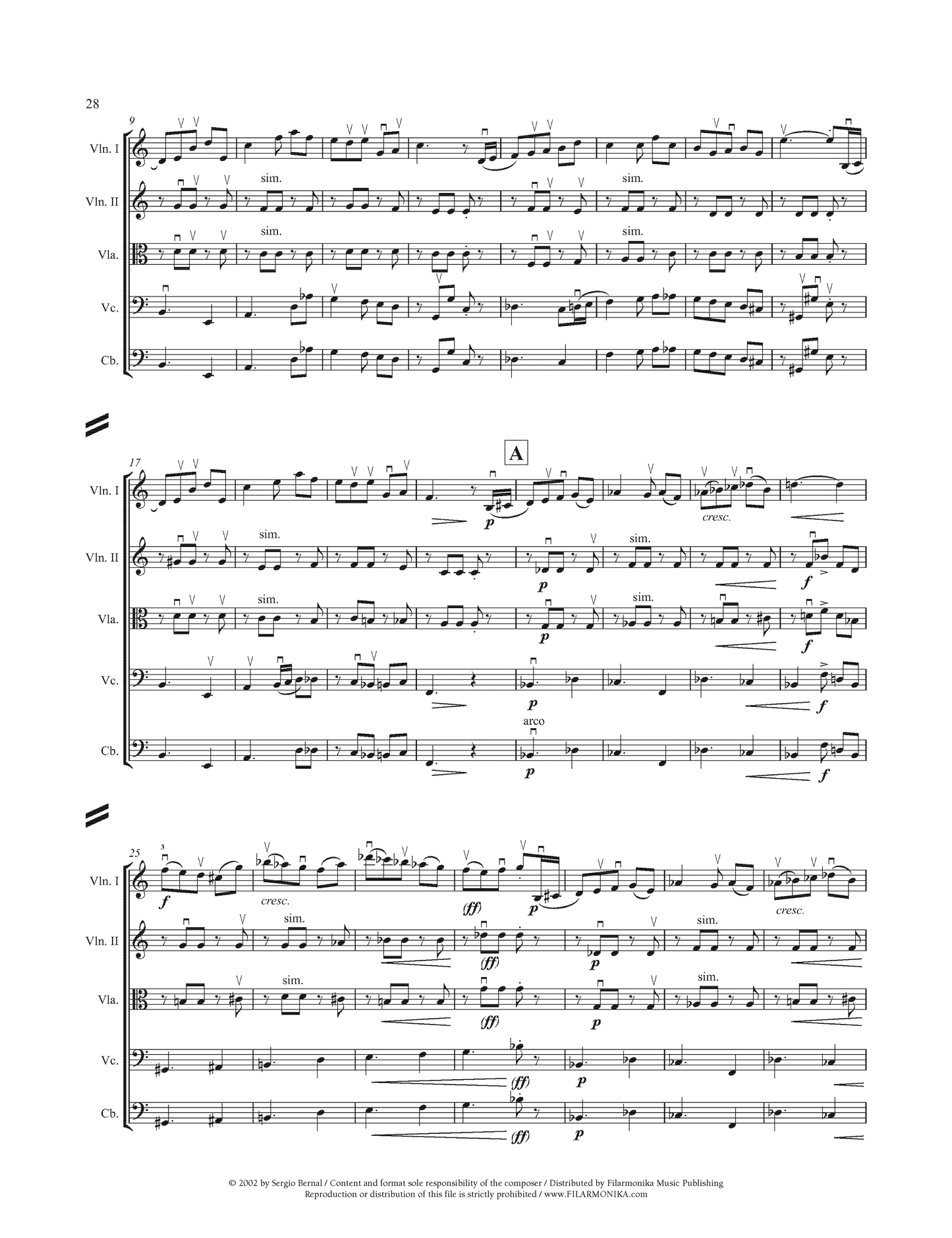 Sonances, for string orchestra