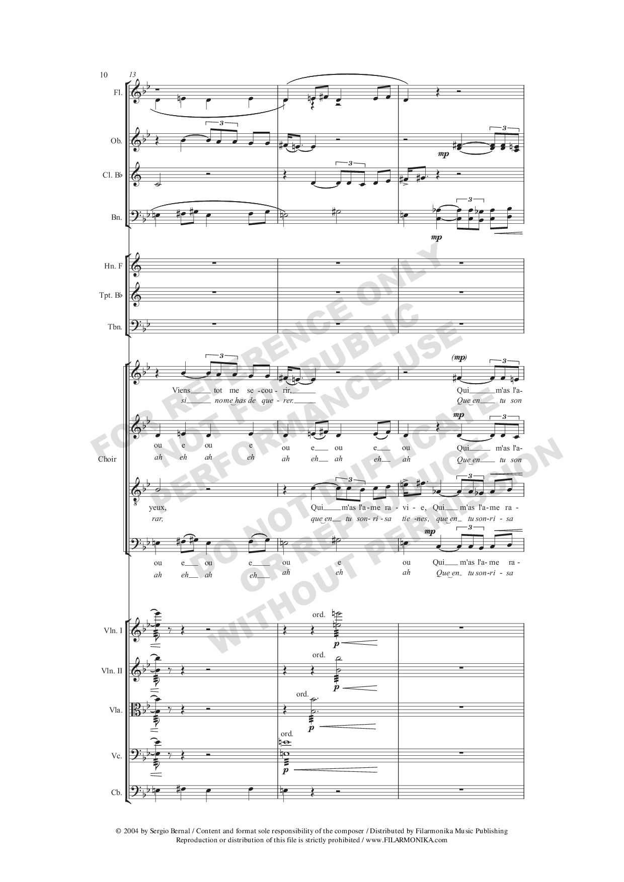 Variaciones sobre la pavana "Belle qui tiens ma vie", for choir and orchestra