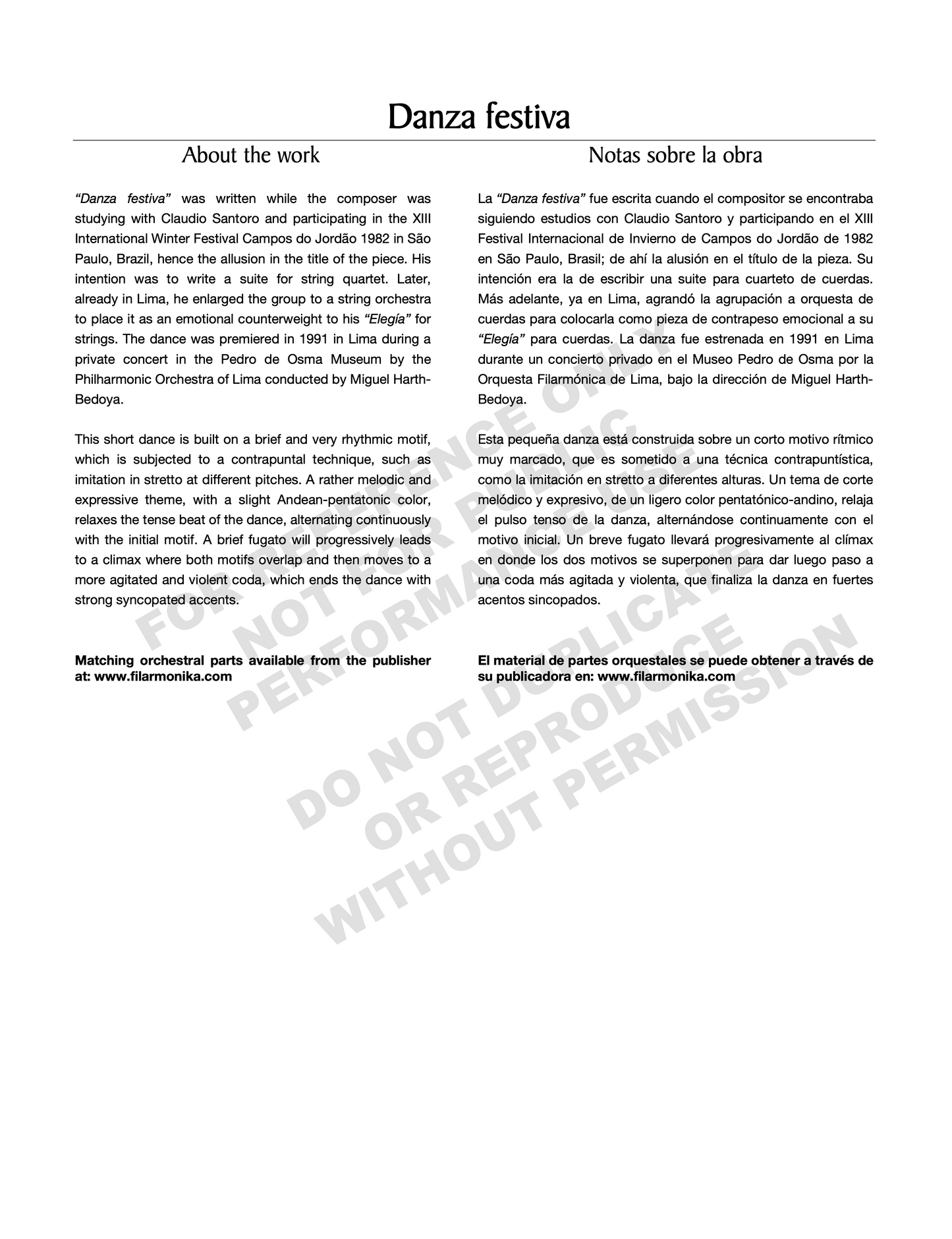 Díptico, for string orchestra