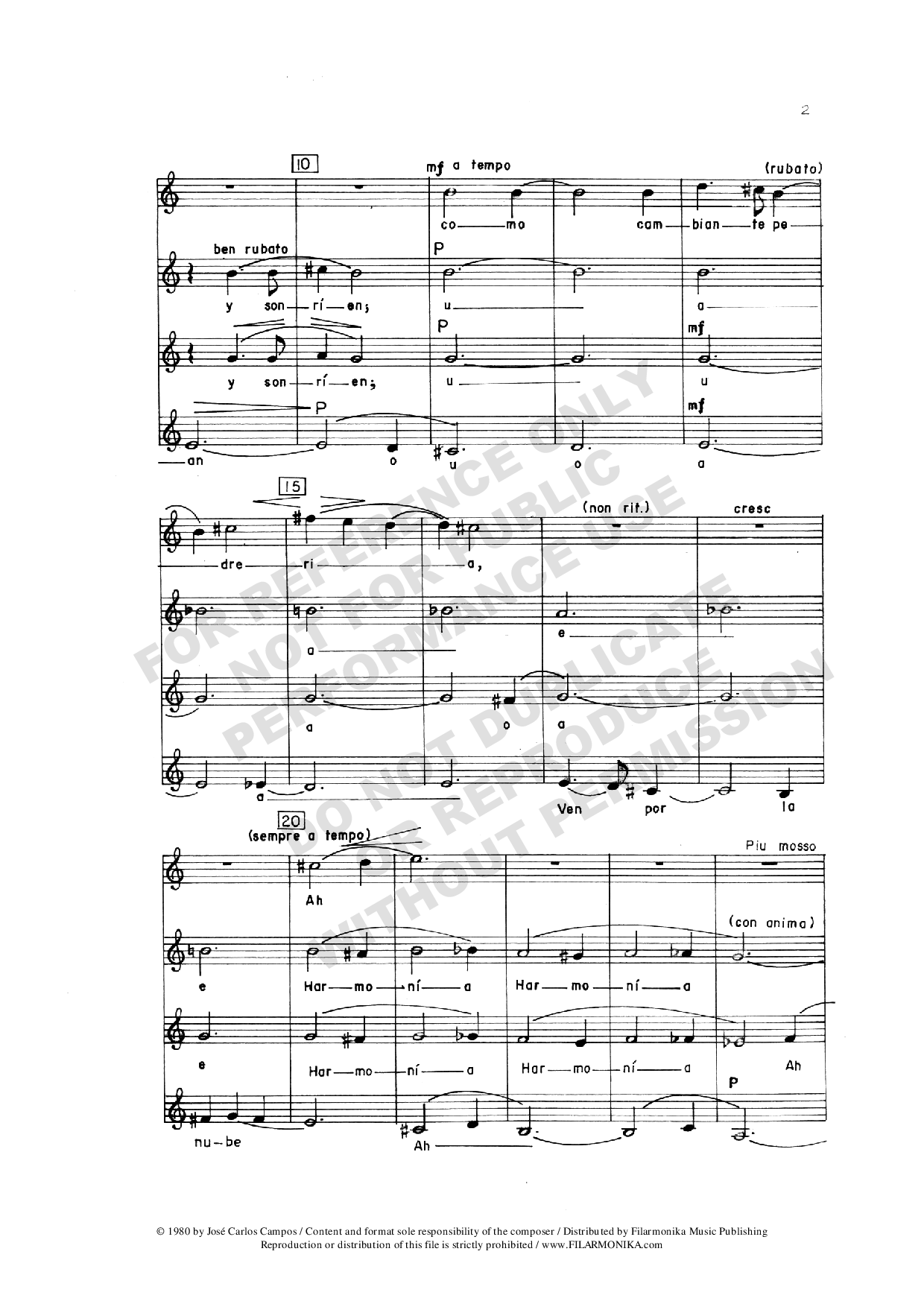 Las niñas de luz, for soprano and female choir
