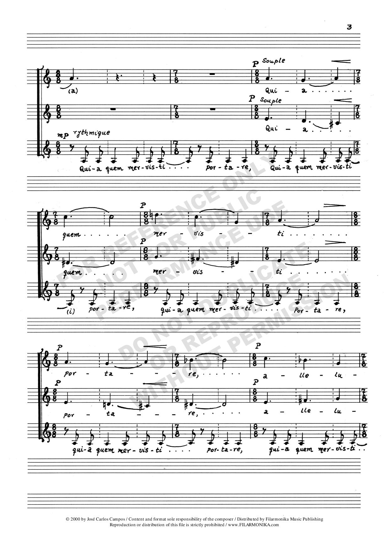 Regina Caeli, for female or children's choir