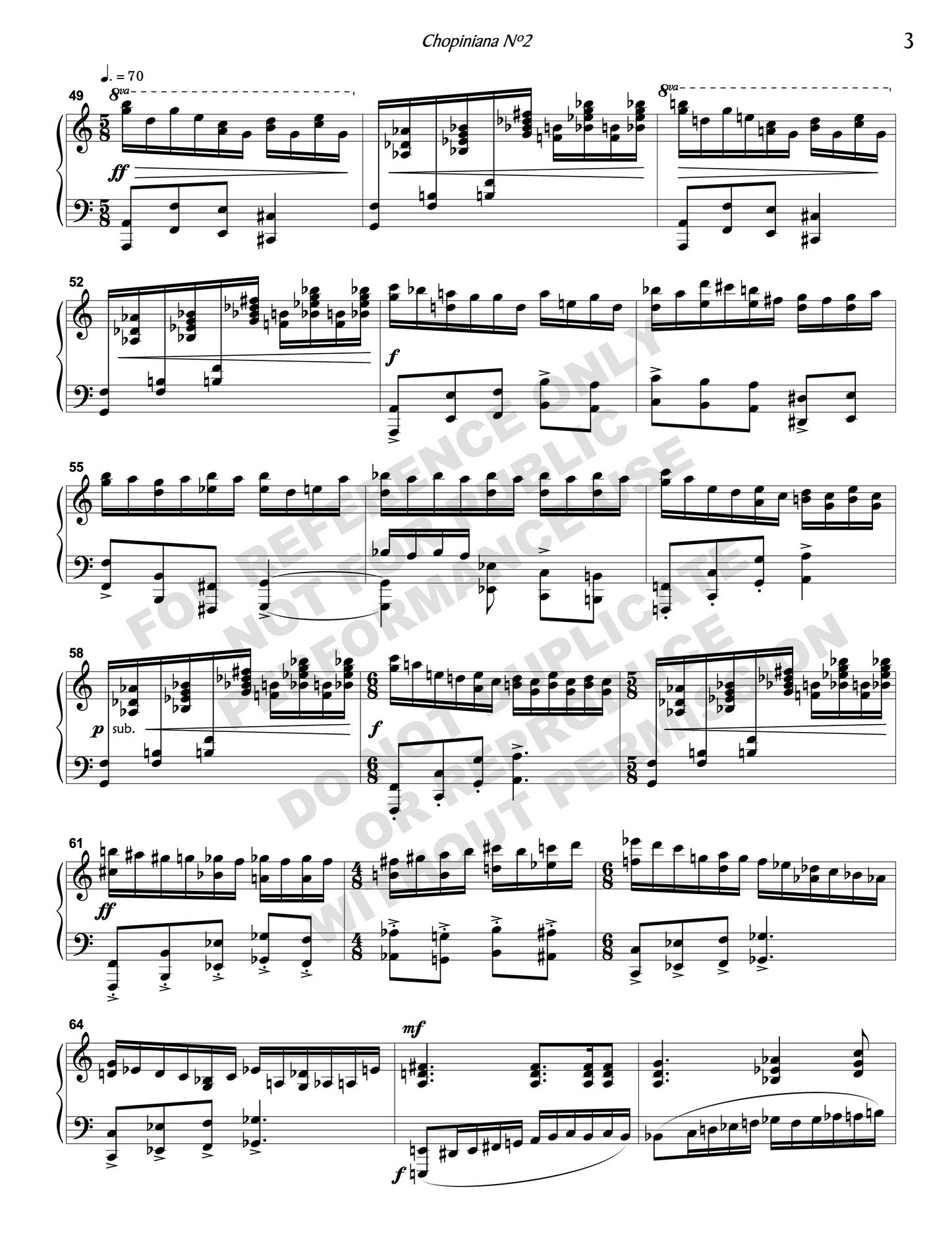 Chopiniana Nº 2, for solo piano