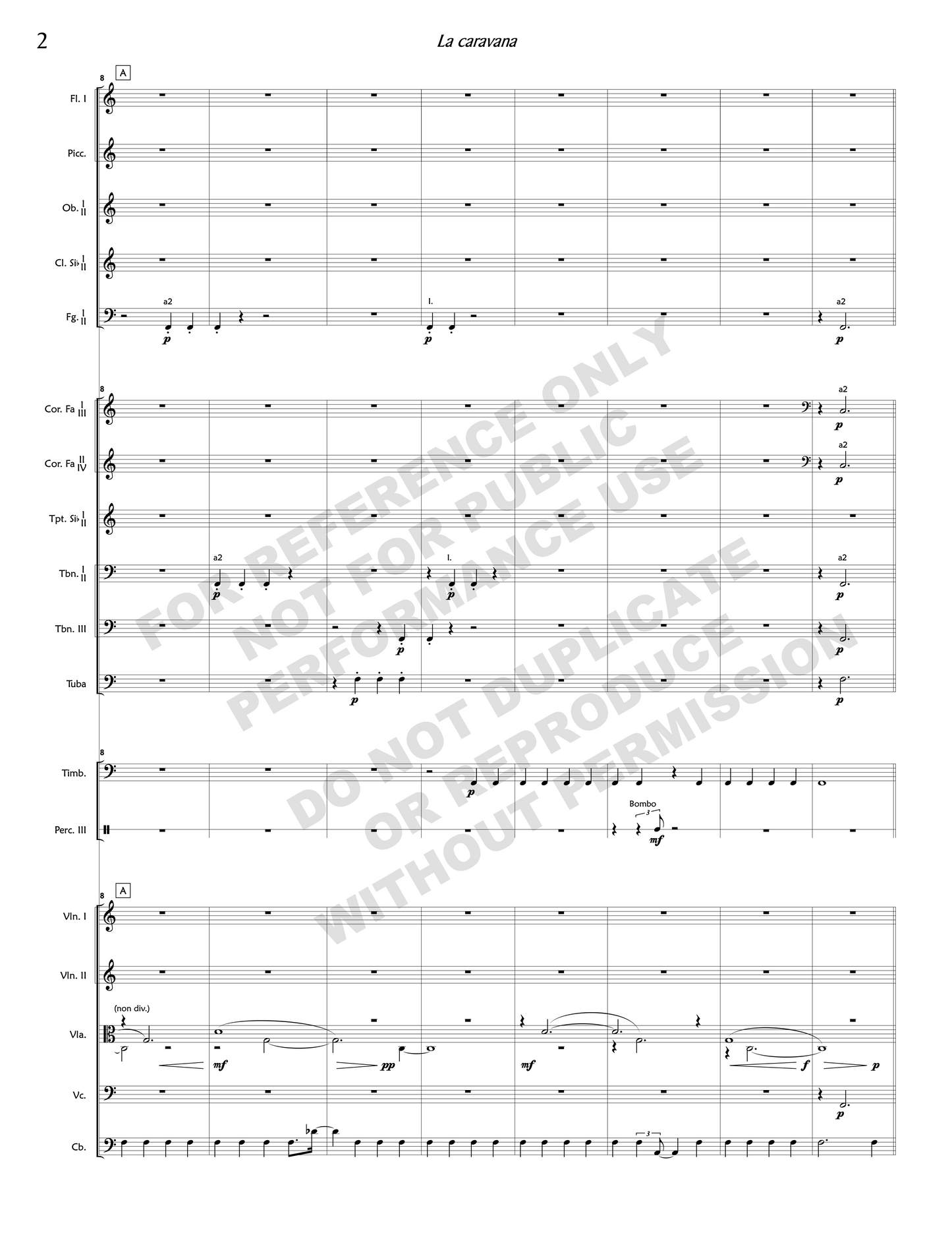 La caravana, for orchestra