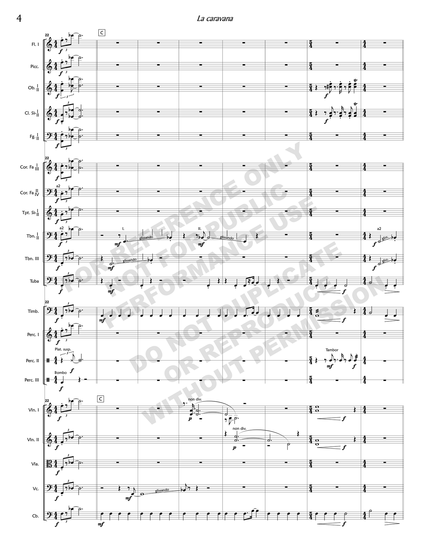 La caravana, for orchestra