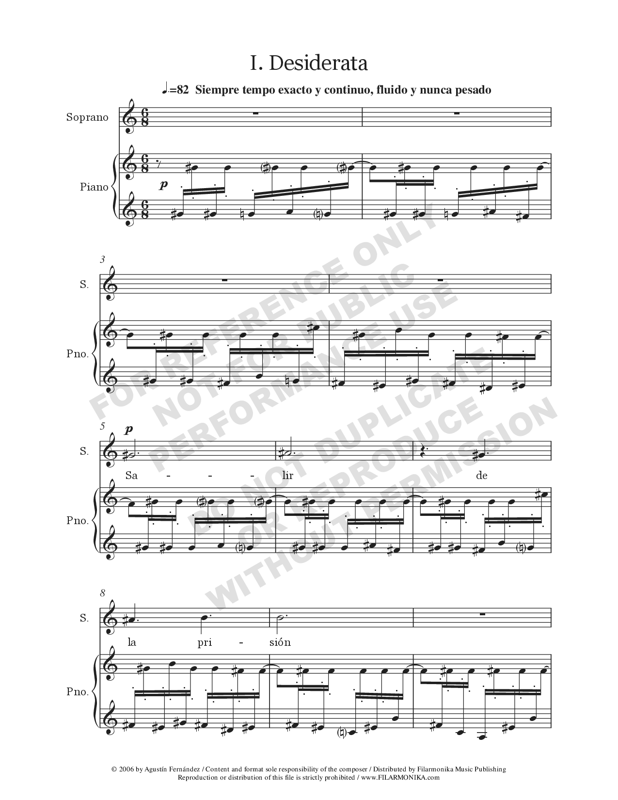 Alquimia, for soprano and piano