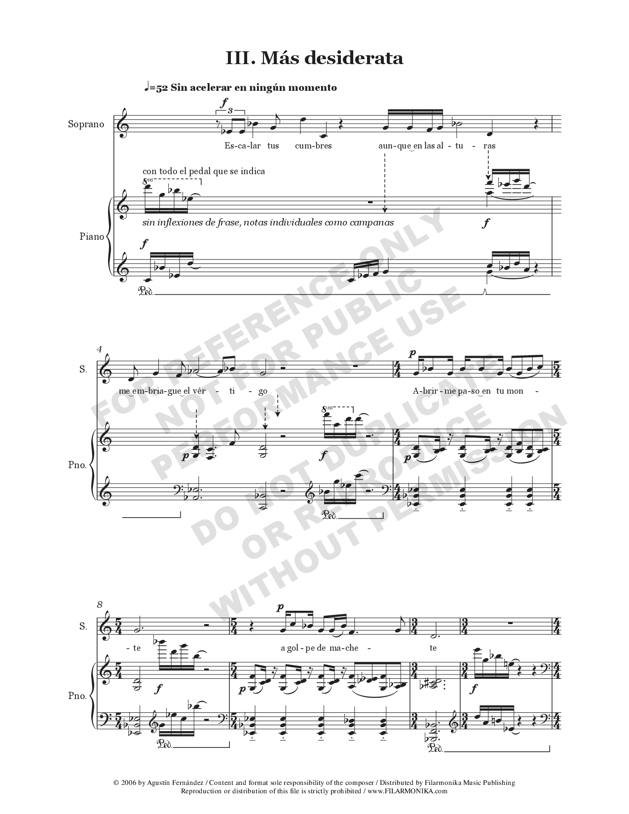 Alquimia, for soprano and piano