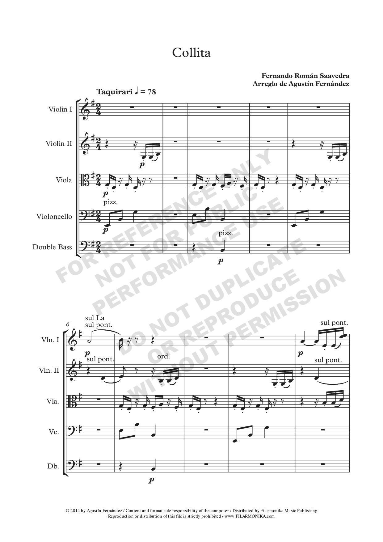 Arreglos bolivianos, for string orchestra