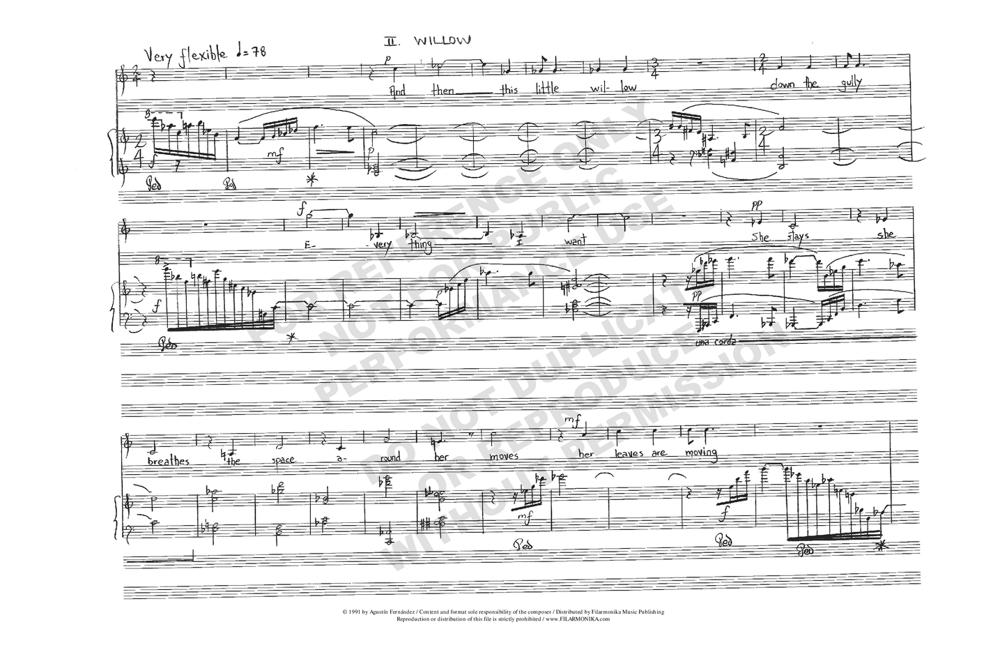 Botanic Journey, for mezzo and piano