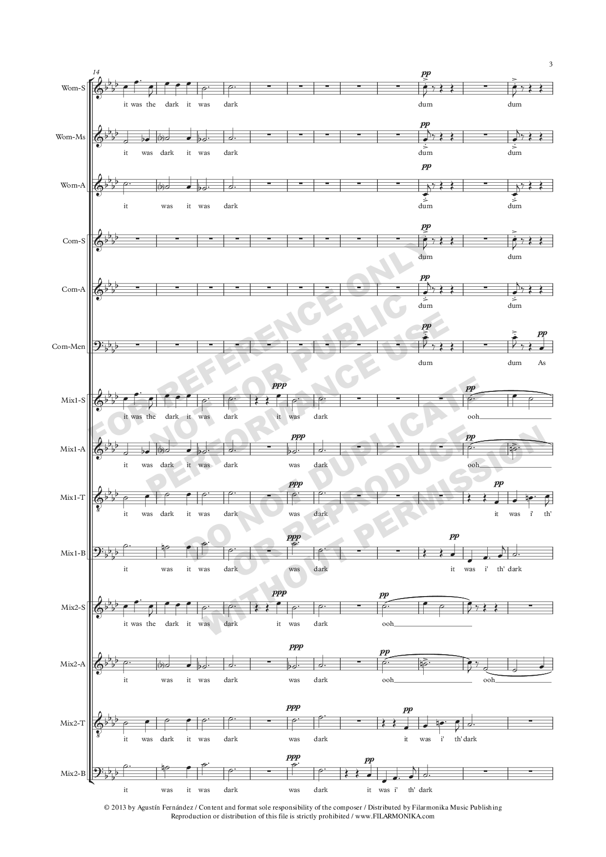 Collier's Rant, for 4 choirs