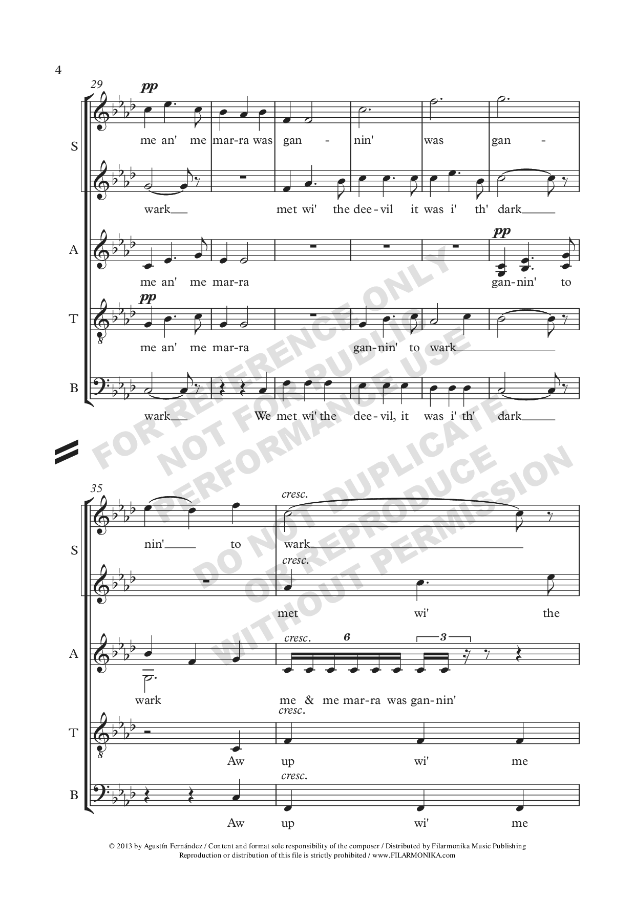Collier's Rant, for choir