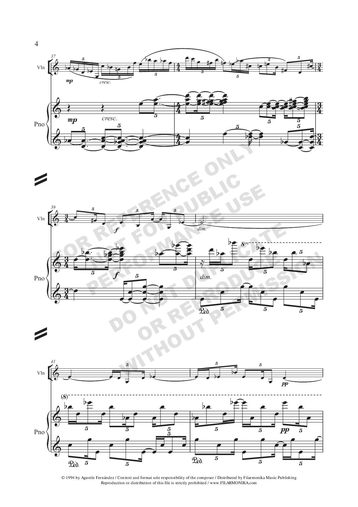 Munirando II, for violin and piano