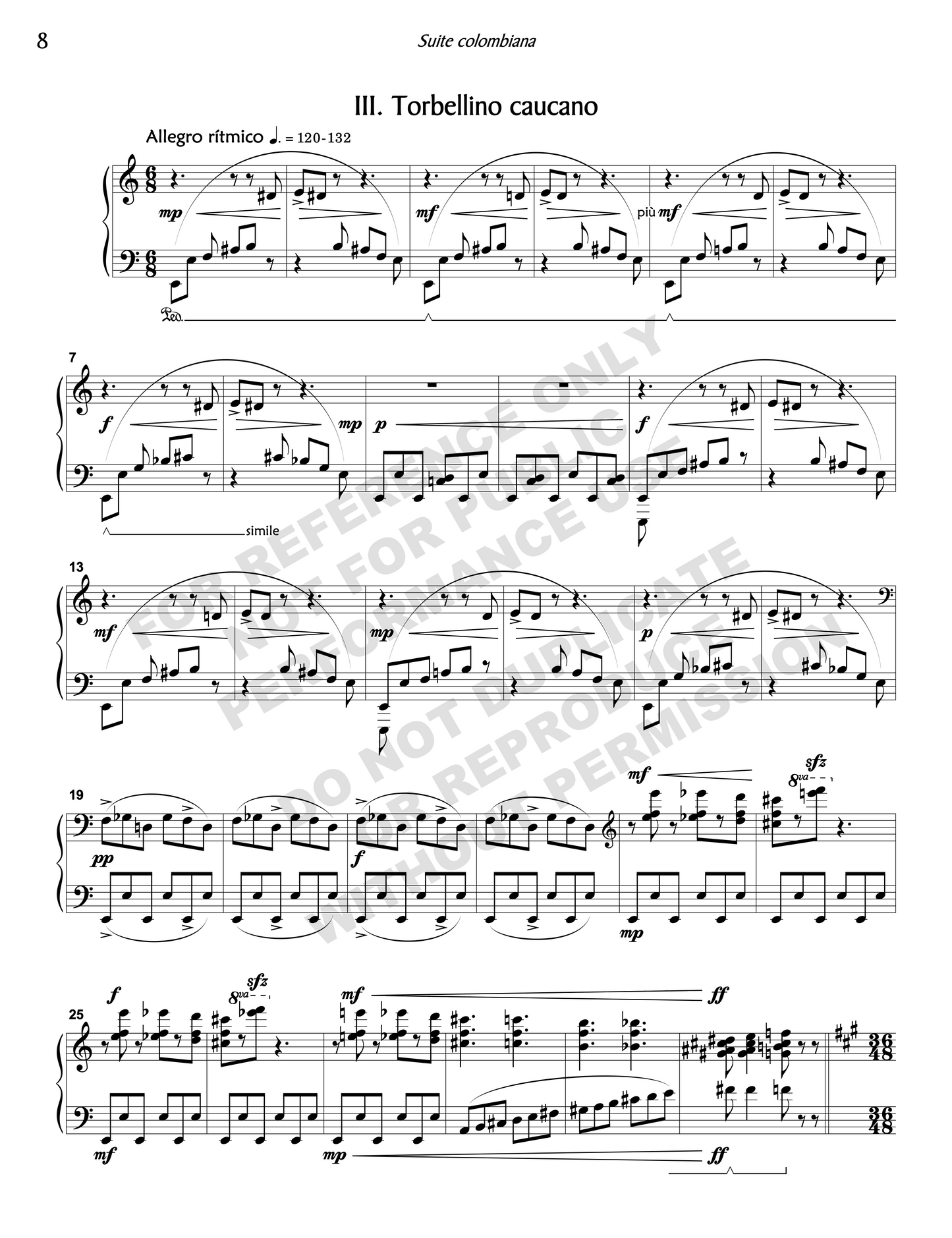 Suite colombiana, for solo piano