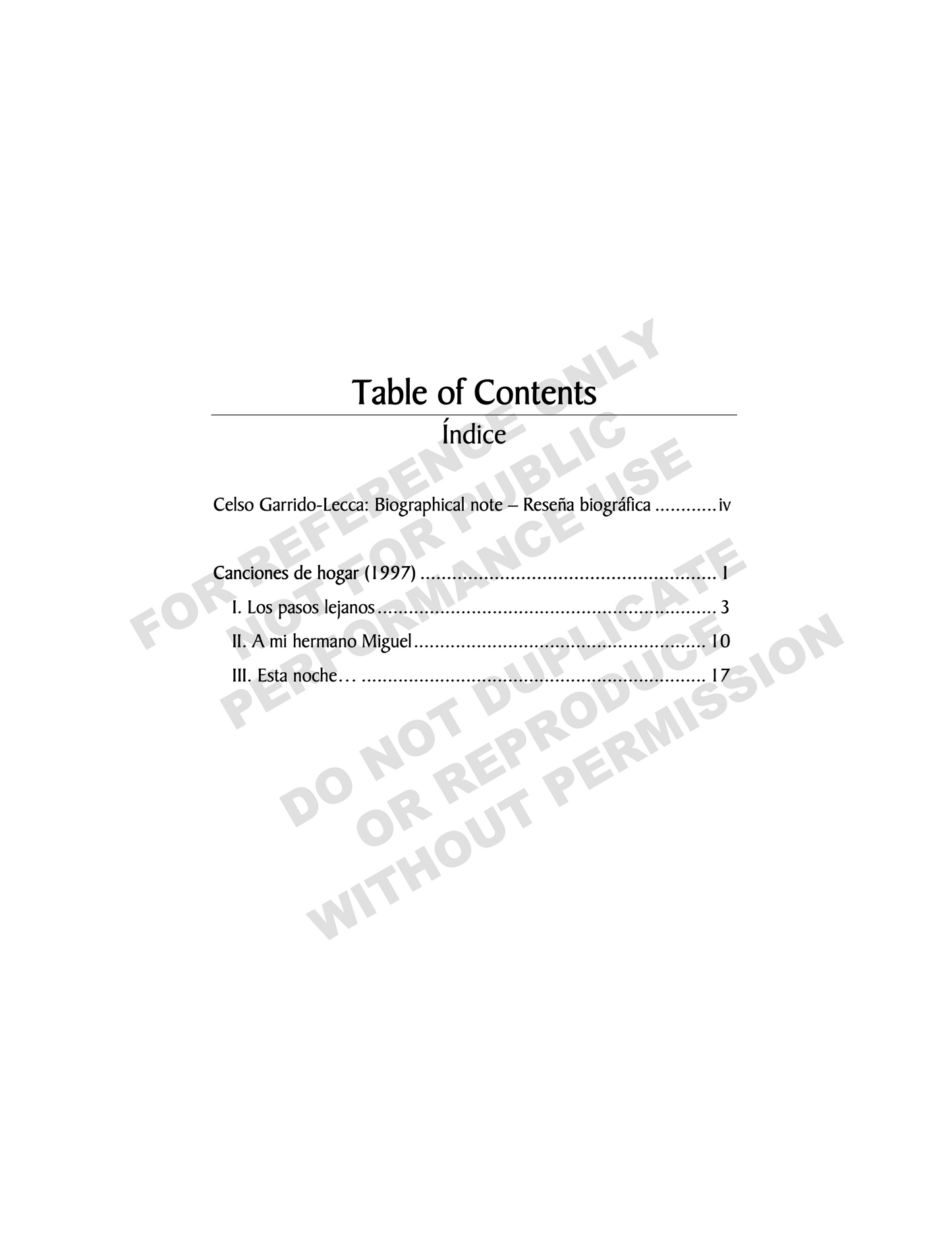 Canciones de hogar, for voice and chamber ensamble