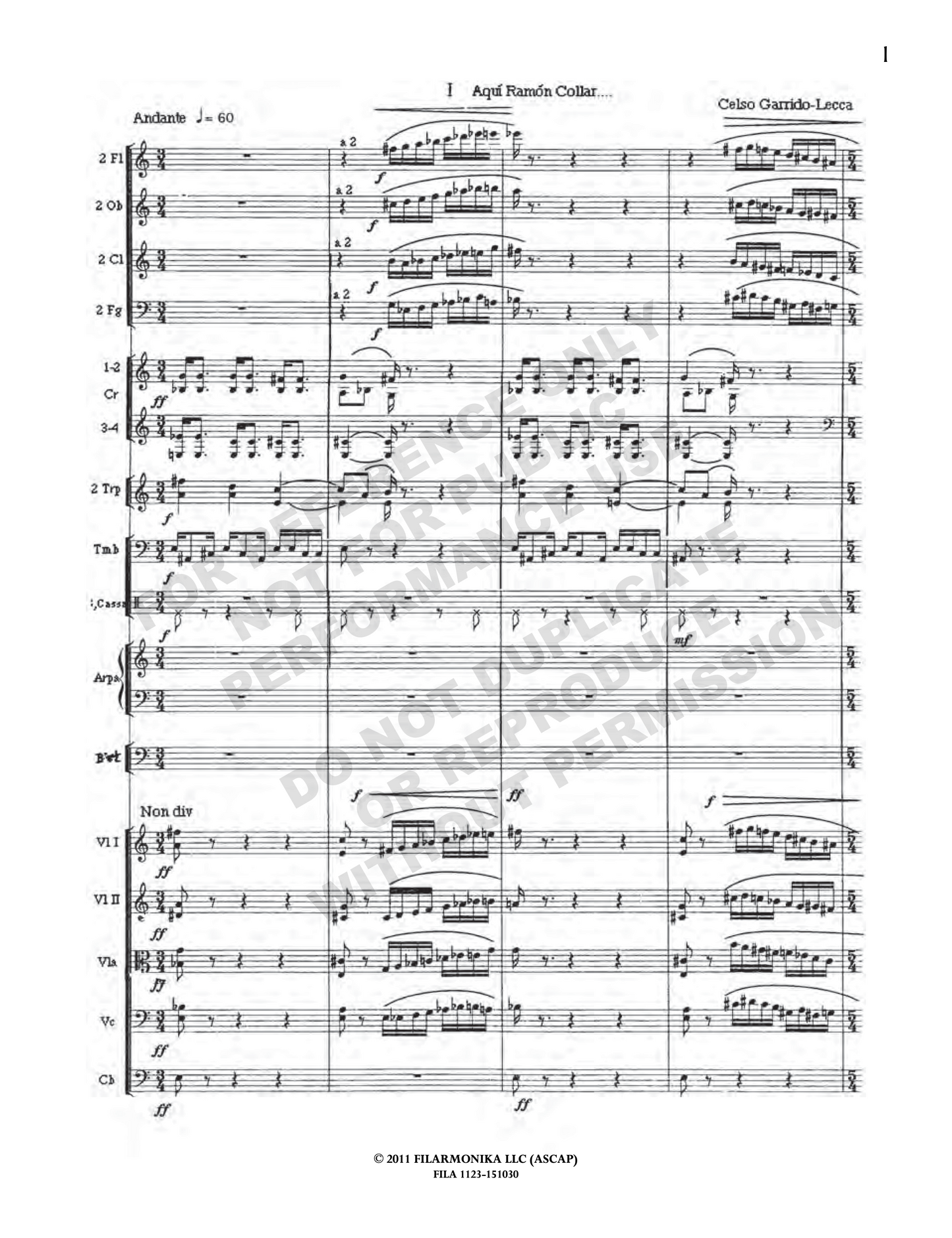 Canto vivo en el atardecer, for baritone and orchestra